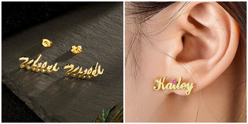 custom earrings wholesale suppliers, personalised earring manufacturers, number stud earrings factory